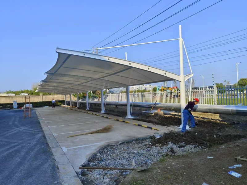 南通市物流园卸货推拉棚案例，大型移动推拉棚厂家报价参考-1